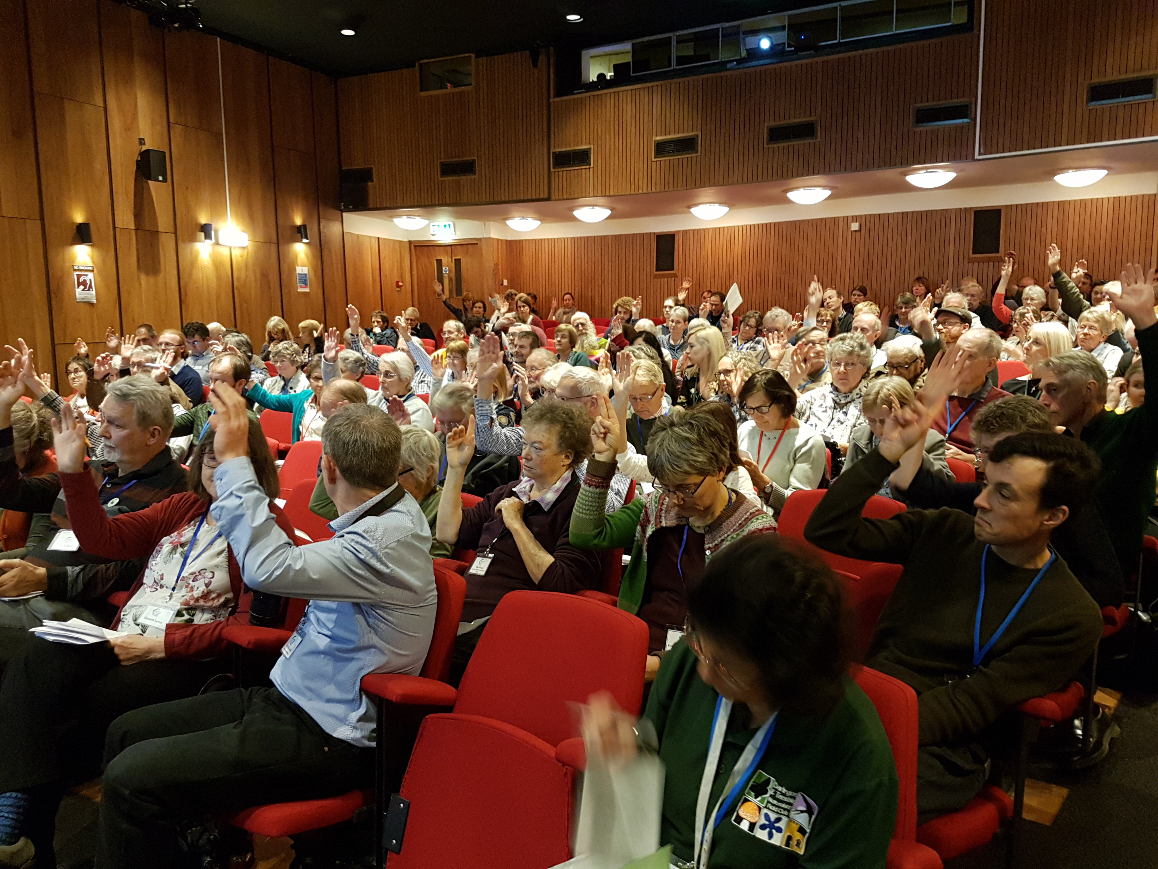 Members voting at the 2019 AGM for the first membership subscription increase in 5 years. Image: L. Marsh